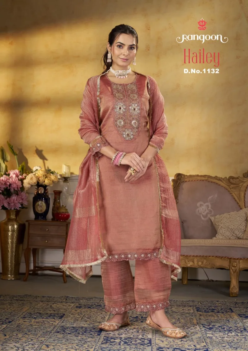 Hailey By Rangoon Salsa Kurti With Bottom Dupatta